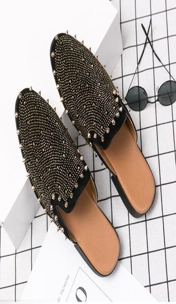 new men casual slippers designer rivet dress shoes loafers fashion chaussure homme cuir half slippers zapatos hombre party flats 18449890, Black
new men casual slippers designer rivet dress shoes loafers fashion chaussure homme cuir half slippers zapatos hombre party flats 18449890, Black