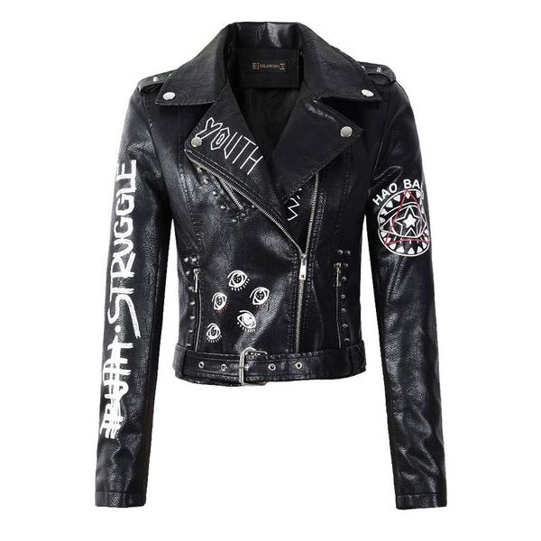 jackets 2022 new autumn women winter faux soft leather jackets coats lady black pu rivet zipper epaulet 3d print motorcycle streetwear, Black;brown
jackets 2022 new autumn women winter faux soft leather jackets coats lady black pu rivet zipper epaulet 3d print motorcycle streetwear, Black;brown