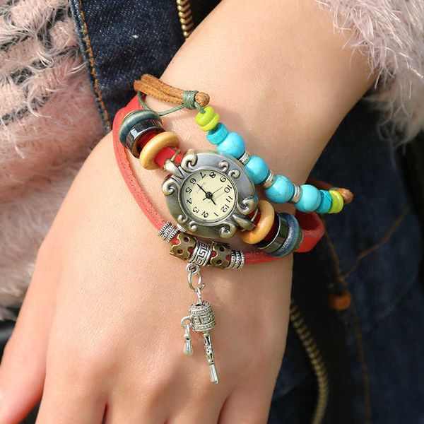 wristwatches gnova platinum camel bell charm turquoise beads genuine leather women bracelet watch vintage indian ethnic retro wristwatch w04, Slivery;brown
wristwatches gnova platinum camel bell charm turquoise beads genuine leather women bracelet watch vintage indian ethnic retro wristwatch w04, Slivery;brown