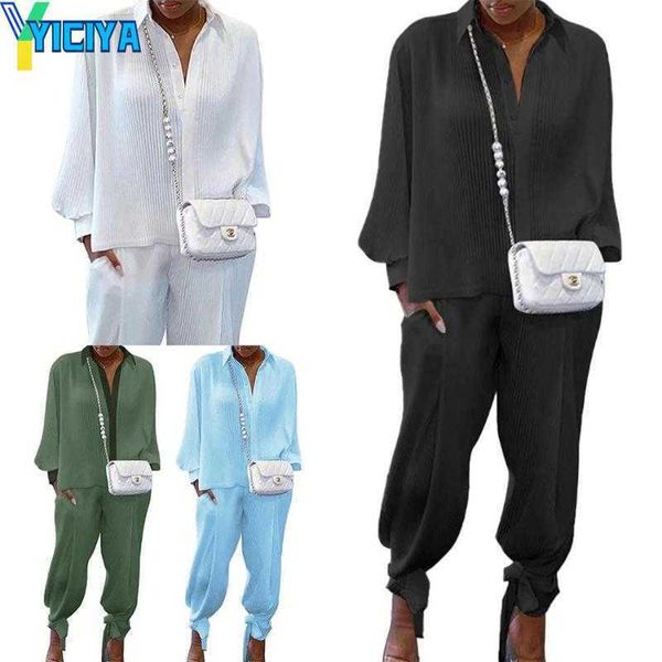 yiciya women's two piece pants autumn 2 set women tracksuit 2023 casual solid suit long sleeve v-neck shirt loose sportwear outfit, White
yiciya women's two piece pants autumn 2 set women tracksuit 2023 casual solid suit long sleeve v-neck shirt loose sportwear outfit, White