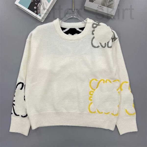 women's knits & tees designer high version lazy style round neck long sleeved women's knitted sweater, cardigan, letter jacquard, White
women's knits & tees designer high version lazy style round neck long sleeved women's knitted sweater, cardigan, letter jacquard, White