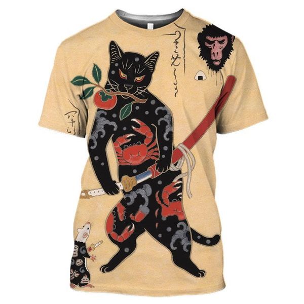 men's t shirts retro t shirt women samurai cat tattoo for 3d print cool classic art summer round collar tees 230419, White;black
men's t shirts retro t shirt women samurai cat tattoo for 3d print cool classic art summer round collar tees 230419, White;black