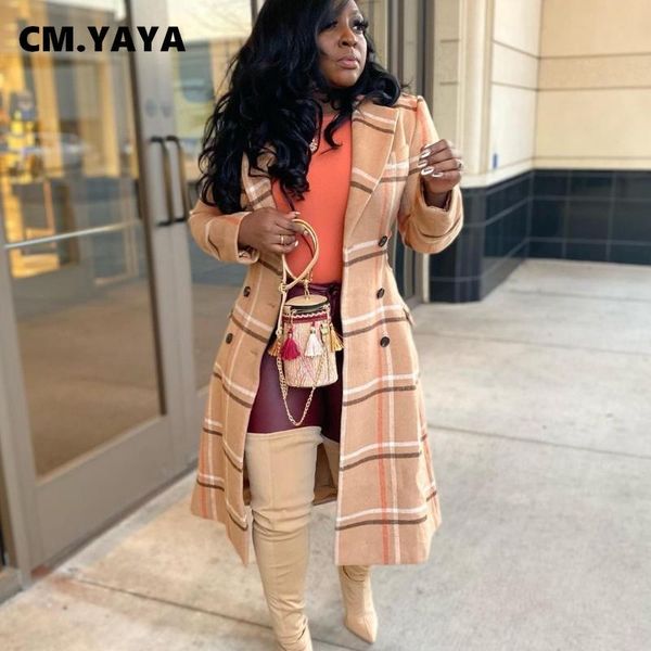 fur cm.yaya women long wool blends plaid hollow out loose straight double breasted coats for ladies fashion streetwear autumn winter, Black
fur cm.yaya women long wool blends plaid hollow out loose straight double breasted coats for ladies fashion streetwear autumn winter, Black