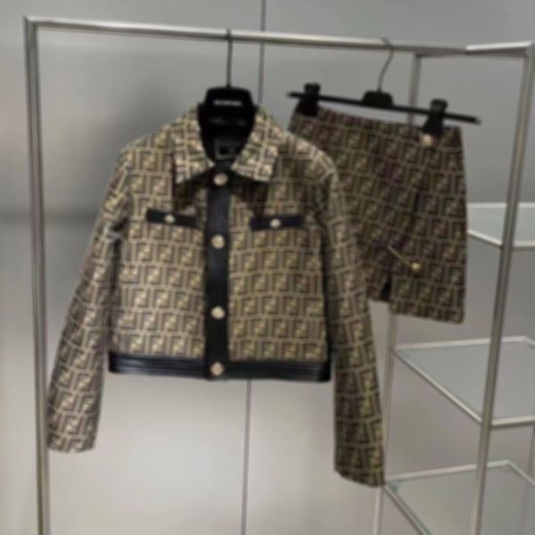 spring double f new classic letter equestrian jacket coat+high waist split half skirt jue jue zi paired with high end designer design, White
spring double f new classic letter equestrian jacket coat+high waist split half skirt jue jue zi paired with high end designer design, White