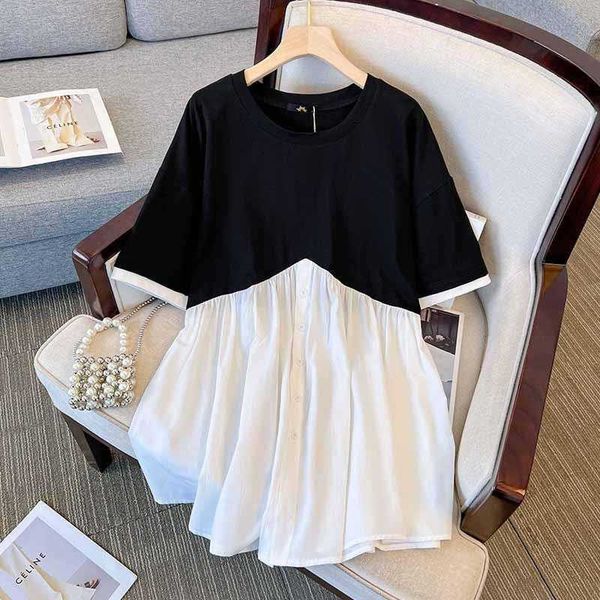 plus size irregular stitch short sleeve dress - flattering fit for curvy women, Black;gray
plus size irregular stitch short sleeve dress - flattering fit for curvy women, Black;gray