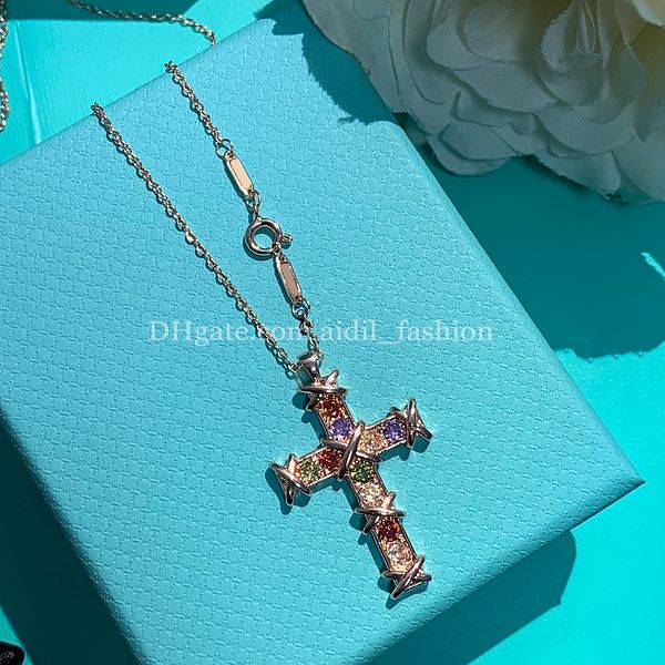 women cross necklace designer diamond pendant necklaces luxury gold chain necklaces women jewelry set with box, Silver
women cross necklace designer diamond pendant necklaces luxury gold chain necklaces women jewelry set with box, Silver