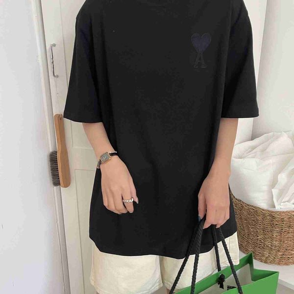 t shirts for men women amis women's paris short sleeve love casual embroidery pullover and round neck t-shirt versatile 3 tx2b, White;black
t shirts for men women amis women's paris short sleeve love casual embroidery pullover and round neck t-shirt versatile 3 tx2b, White;black
