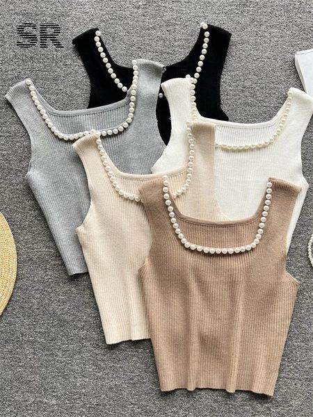 women s tanks camis singreiny 2023 summer pearl tank o neck fashion short ole ladies high street elastic waist knit 230420, White
women s tanks camis singreiny 2023 summer pearl tank o neck fashion short ole ladies high street elastic waist knit 230420, White