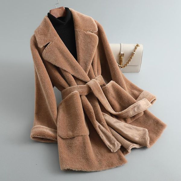 fur women winter real wool fur coat with belt female natural sheep shearing jacket lady fashion solid loose genuine fur coats d153, Black
fur women winter real wool fur coat with belt female natural sheep shearing jacket lady fashion solid loose genuine fur coats d153, Black