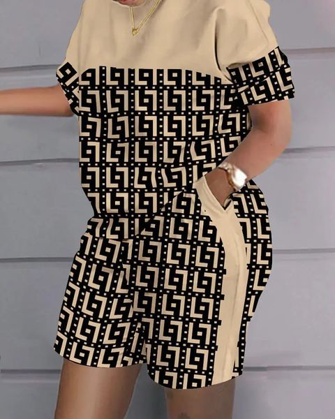 women's two piece pants summer women's suit fashion round neck short sleeve loose print t-shirt shorts casual sports suit two-piec, White
women's two piece pants summer women's suit fashion round neck short sleeve loose print t-shirt shorts casual sports suit two-piec, White