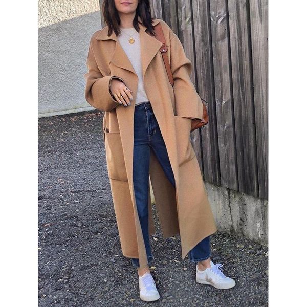fur women coat 2021 autumn and winter doublesided woolen coat with belt long woolen coat, Black
fur women coat 2021 autumn and winter doublesided woolen coat with belt long woolen coat, Black