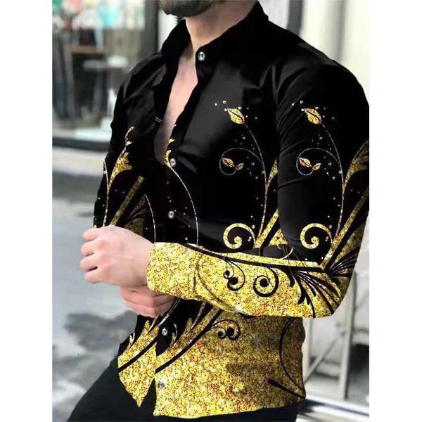 new casual men's personality trendy men's long sleeve 3d digital printed large shirt wear, White;black
new casual men's personality trendy men's long sleeve 3d digital printed large shirt wear, White;black