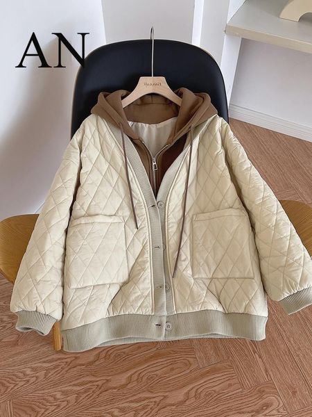 leather autumn winter 2022 thickened cotton padded clothes loose hooded padded jacket coats winter clothes women woman coat parka, Black
leather autumn winter 2022 thickened cotton padded clothes loose hooded padded jacket coats winter clothes women woman coat parka, Black