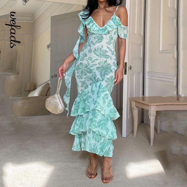casual dresses wefads women maxi dress summer elegant sleeveless ruffled v neck floral printed slim nipped waist layered dress high streetwe, Black;gray
casual dresses wefads women maxi dress summer elegant sleeveless ruffled v neck floral printed slim nipped waist layered dress high streetwe, Black;gray