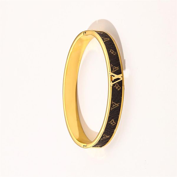 women branded bracelets bangle designers letter jewelry faux leather 18k gold plated stainless steel bracelet womens wedding jewel245o, Black
women branded bracelets bangle designers letter jewelry faux leather 18k gold plated stainless steel bracelet womens wedding jewel245o, Black