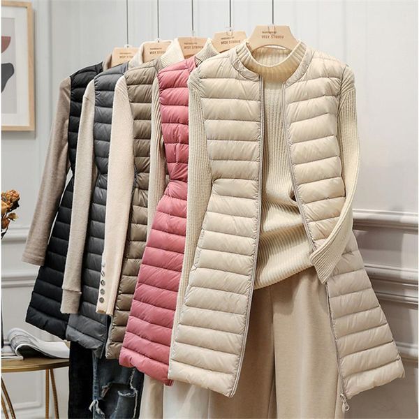 parkas 2022 autumn winter ultra light white duck down vest jacket women o neck long waistcoat coat female sleeveless outwear parkas, Black
parkas 2022 autumn winter ultra light white duck down vest jacket women o neck long waistcoat coat female sleeveless outwear parkas, Black
