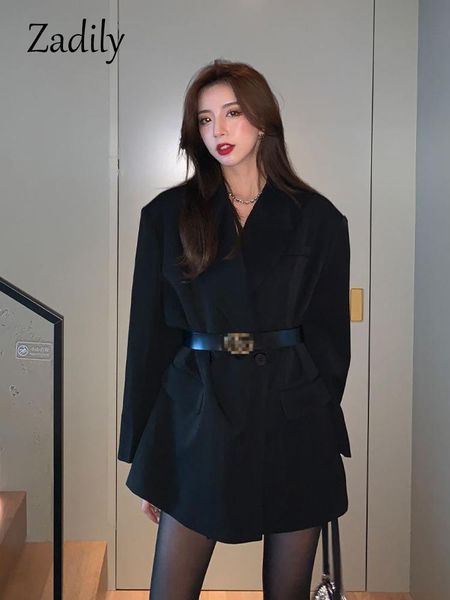 pants zadily 2022 autum oversize full sleeve long black blazer women korean style solid suit blazers winter female clothing coat, White
pants zadily 2022 autum oversize full sleeve long black blazer women korean style solid suit blazers winter female clothing coat, White