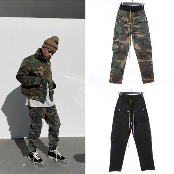 designer clothing pant rhude pocket camouflage overalls drawstring button pants bibber personalized casual pants fashion streetwear jogger t, Black
designer clothing pant rhude pocket camouflage overalls drawstring button pants bibber personalized casual pants fashion streetwear jogger t, Black