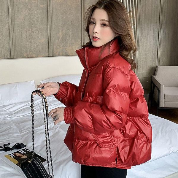 leather reflective jacket clothes coat women's woman new clothing winter parka puffer down korean style jackets elegant coats female, Black
leather reflective jacket clothes coat women's woman new clothing winter parka puffer down korean style jackets elegant coats female, Black