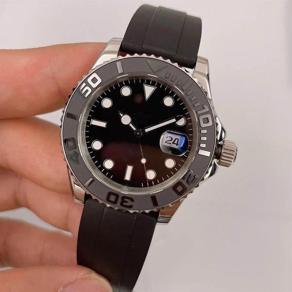 st904 40mm automatic mechanical master watch black dial high grade mens watches rubber strap bracelet men wristwatches st9 steel s247j, Slivery;brown
st904 40mm automatic mechanical master watch black dial high grade mens watches rubber strap bracelet men wristwatches st9 steel s247j, Slivery;brown