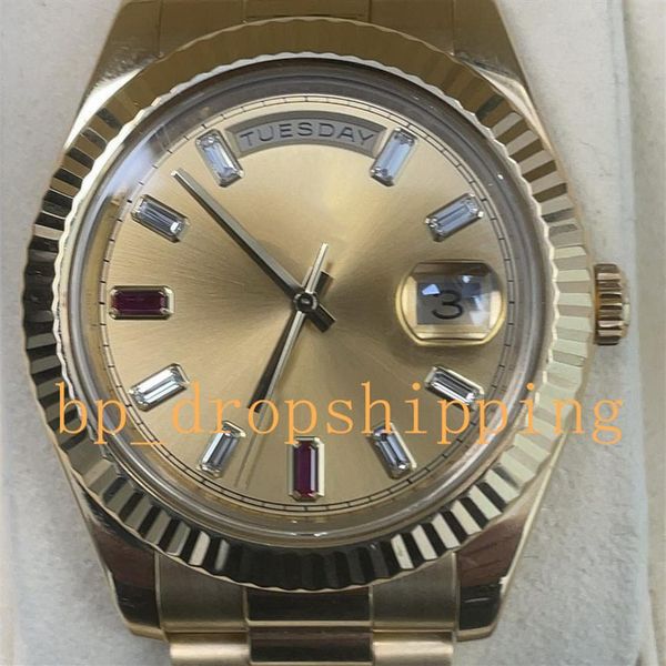 original box mens watch 41mm 18k gold daydate stainless steel diamond dial cal 2813 movement automatic mechanical mens luminescent258v, Slivery;brown
original box mens watch 41mm 18k gold daydate stainless steel diamond dial cal 2813 movement automatic mechanical mens luminescent258v, Slivery;brown