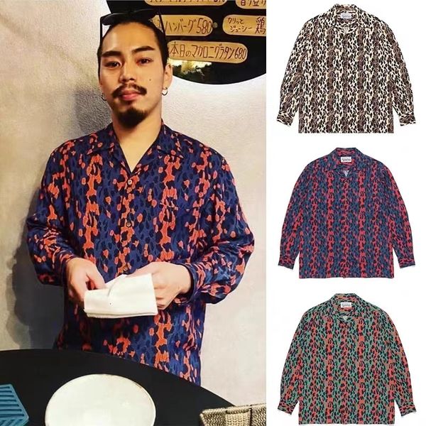 men's casual shirts colorful leopard print shirt long sleeve men women shteetwear blouse beach clothes japan 230420, White;black
men's casual shirts colorful leopard print shirt long sleeve men women shteetwear blouse beach clothes japan 230420, White;black