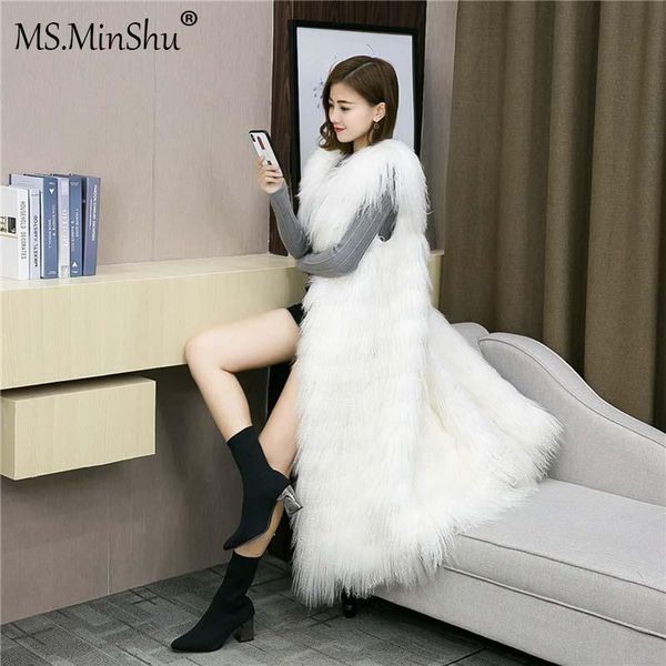 fur ms.minshu genuine fur vest long coat winter mongolian lamb fur vest waistcoat real fur vest fluffy fur gilet female fashion coat, Black
fur ms.minshu genuine fur vest long coat winter mongolian lamb fur vest waistcoat real fur vest fluffy fur gilet female fashion coat, Black