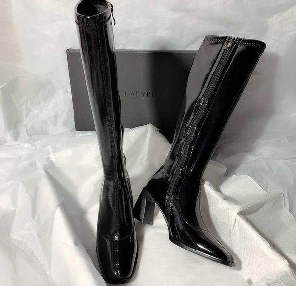 boots 2022 new fashion black knee high women boots leather designer shoe slim women shoes rock square toe zip closure high boots j3513023
boots 2022 new fashion black knee high women boots leather designer shoe slim women shoes rock square toe zip closure high boots j3513023