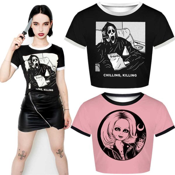 women's t-shirt women halloween annabelle cult of chucky scary movie cospaly come tshirt short sleeve casual clothing summer fashion z0, White
women's t-shirt women halloween annabelle cult of chucky scary movie cospaly come tshirt short sleeve casual clothing summer fashion z0, White