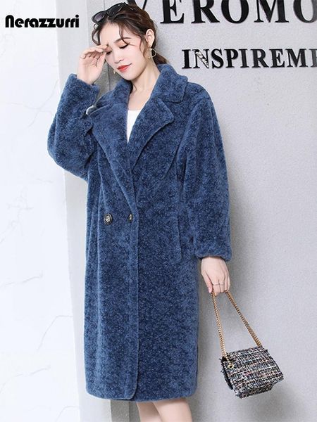 fur nerazzurri luxury brand real fur teddy coat women winter warm double breasted natural fur coats loose oversized sheep fur jacket, Black
fur nerazzurri luxury brand real fur teddy coat women winter warm double breasted natural fur coats loose oversized sheep fur jacket, Black