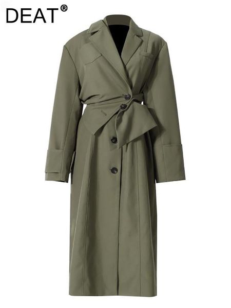 raincoats deat 2022 autumn new women's windbreaker turndown collar full sleeves single breasted waist belt green trench fashion wp005, Black
raincoats deat 2022 autumn new women's windbreaker turndown collar full sleeves single breasted waist belt green trench fashion wp005, Black