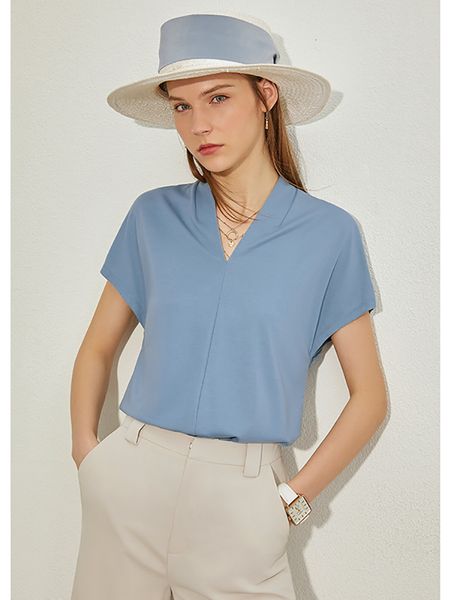 women's t-shirt amii minimalism summer fashion women's blouse offical lady short sleeve solid vneck loose shirt causal women', White
women's t-shirt amii minimalism summer fashion women's blouse offical lady short sleeve solid vneck loose shirt causal women', White