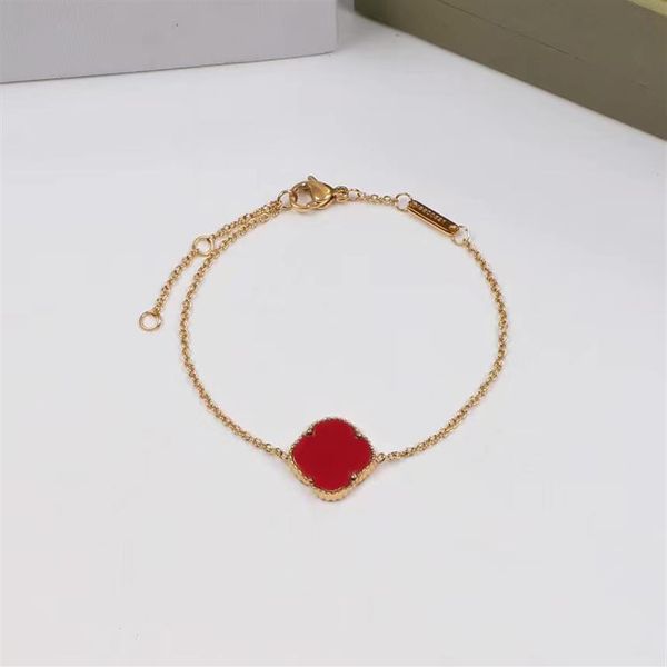 women designer bangles red color titanium steel single four-leaf flower bracelet luxury couple bracelets wedding party249h, Black
women designer bangles red color titanium steel single four-leaf flower bracelet luxury couple bracelets wedding party249h, Black