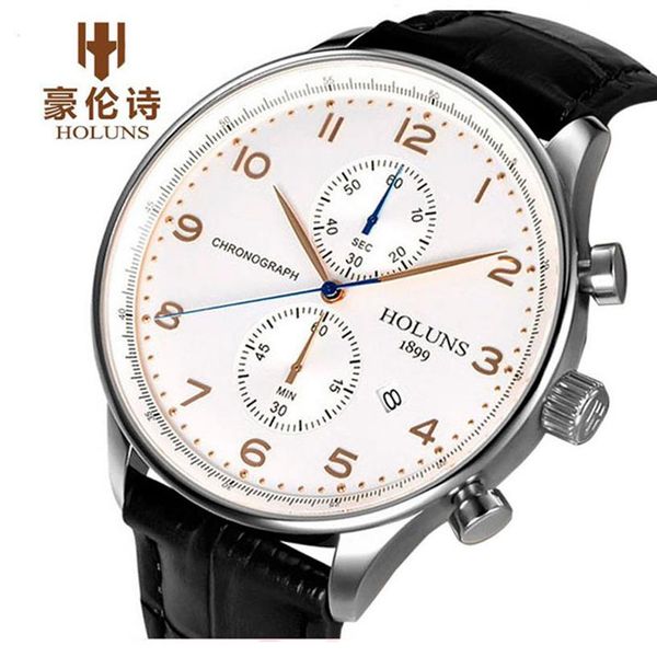 holuns original watch mens brand chronograph men's business genuine leather dress calendar hour clock male relogio mascul286g, Slivery;brown
holuns original watch mens brand chronograph men's business genuine leather dress calendar hour clock male relogio mascul286g, Slivery;brown