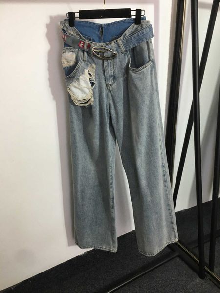 23ss designer women jeans womens pants denim jeans fashion ripped shorts splicing fake two pieces custom letter belt fashion tide denim trou, Blue
23ss designer women jeans womens pants denim jeans fashion ripped shorts splicing fake two pieces custom letter belt fashion tide denim trou, Blue