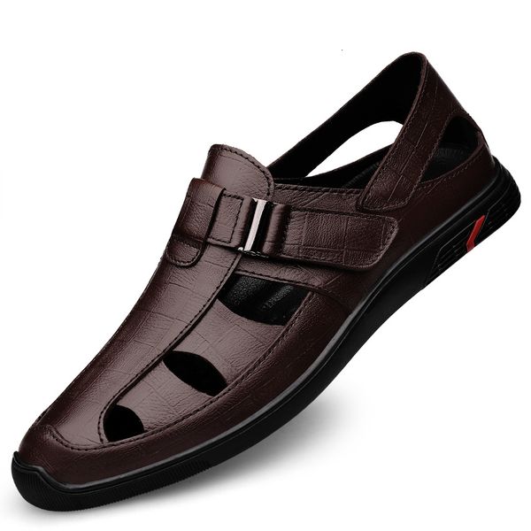 sandals summer mens leather sals beach shoes sports leisure outdoor slippers both lightweight nonslip 230419, Black
sandals summer mens leather sals beach shoes sports leisure outdoor slippers both lightweight nonslip 230419, Black