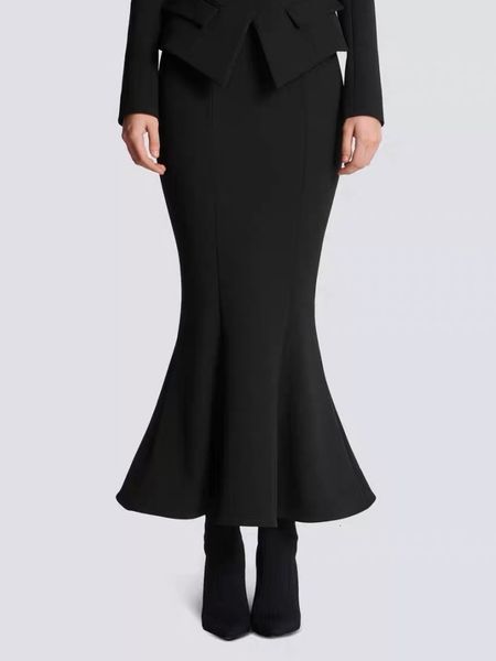 skirts summer women black long bodycon bandage 2023 designer high waist party office lady elegant trumpet fishtail 90cm 230420
skirts summer women black long bodycon bandage 2023 designer high waist party office lady elegant trumpet fishtail 90cm 230420