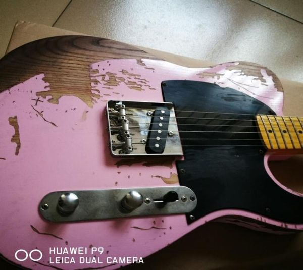 custom shop handmade 1963 heavy relic light pink tele electric guitar maple neck fingeboard dot inlay black pickugard vintage4559760
custom shop handmade 1963 heavy relic light pink tele electric guitar maple neck fingeboard dot inlay black pickugard vintage4559760