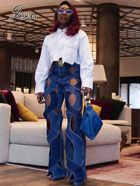 women's pants s joskaa solid hollow out cross jean cut denim high waisted flared summer 2023 female bottoms y2k streetwear 230419, Black;white
women's pants s joskaa solid hollow out cross jean cut denim high waisted flared summer 2023 female bottoms y2k streetwear 230419, Black;white