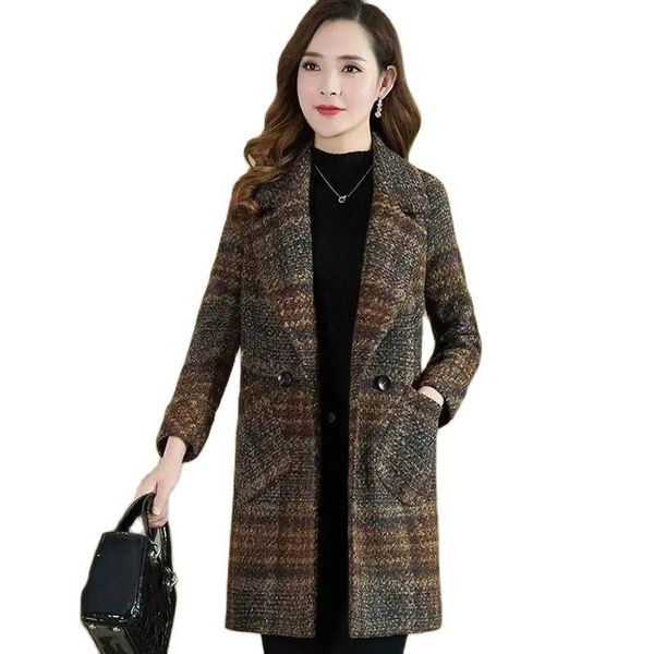 fur middleaged elderly women woolen coat female midlength mother dress korean 2022 spring new fashion plaid woolen jacket m329, Black
fur middleaged elderly women woolen coat female midlength mother dress korean 2022 spring new fashion plaid woolen jacket m329, Black