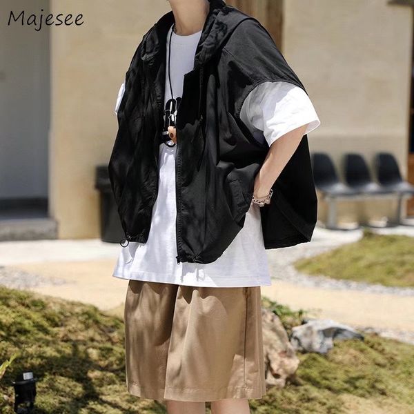 men's vests men pure color hooded handsome cargo allmatch teens summer simply fashion casual zip up streetwear cool 230420, Black;white
men's vests men pure color hooded handsome cargo allmatch teens summer simply fashion casual zip up streetwear cool 230420, Black;white