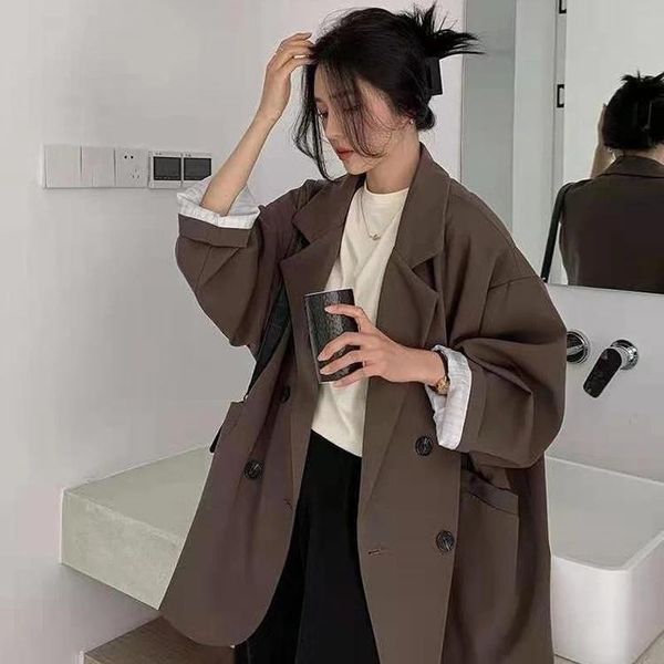 pants vintage brown blazer women elegant official ladies autumn fashion long sleeve oversized chic casual jacket allmatch, White
pants vintage brown blazer women elegant official ladies autumn fashion long sleeve oversized chic casual jacket allmatch, White
