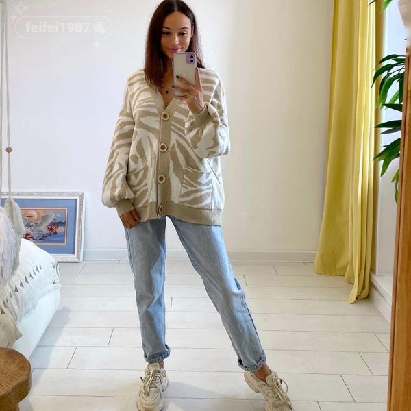 sweaters 2022 senhoras outono/inverno leopardo imprimir camisola casaco cardigan, White;black
sweaters 2022 senhoras outono/inverno leopardo imprimir camisola casaco cardigan, White;black