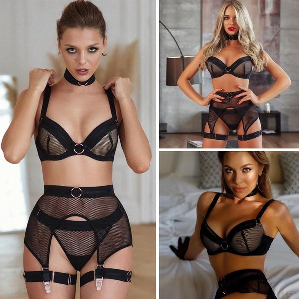 in stock women designer lingerie ladies sleepwear underwear mesh metal stitching bib four-piece suit bodysuit black blue264d, Black;red
in stock women designer lingerie ladies sleepwear underwear mesh metal stitching bib four-piece suit bodysuit black blue264d, Black;red