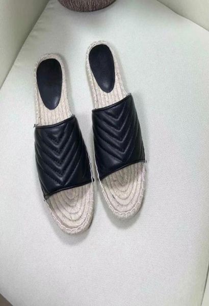 women leather espadrille sandal slide brand designer sandals real cord platform double hardware outdoor beach slides6724111, Black
women leather espadrille sandal slide brand designer sandals real cord platform double hardware outdoor beach slides6724111, Black