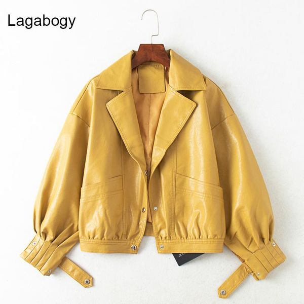 jackets lagabogy women pu leather jacket single breasted short motorcycle punk coat female long sleeve loose faux leather bomber outwear, Black;brown
jackets lagabogy women pu leather jacket single breasted short motorcycle punk coat female long sleeve loose faux leather bomber outwear, Black;brown