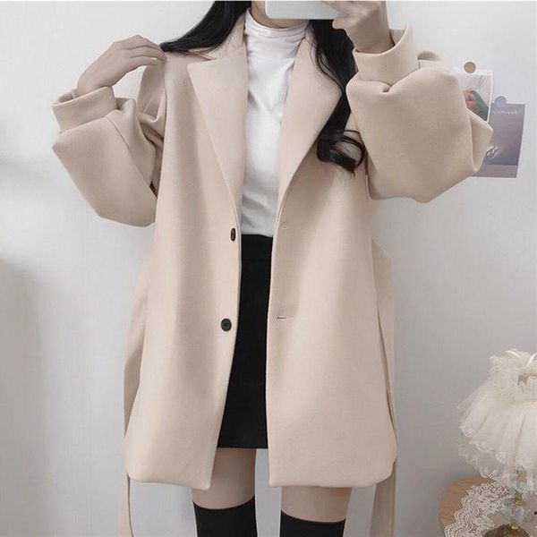 fur women's temperament coat autumn and winter fashion design girdle belt loose retro single breasted windbreaker women woman coat, Black
fur women's temperament coat autumn and winter fashion design girdle belt loose retro single breasted windbreaker women woman coat, Black