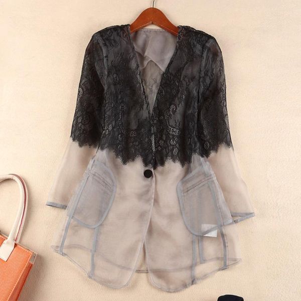 pants patchwork sheer mesh jackets womens clothes v neck long sleeve loose jacket female korean fashion 2021 autumn new style x754, White
pants patchwork sheer mesh jackets womens clothes v neck long sleeve loose jacket female korean fashion 2021 autumn new style x754, White