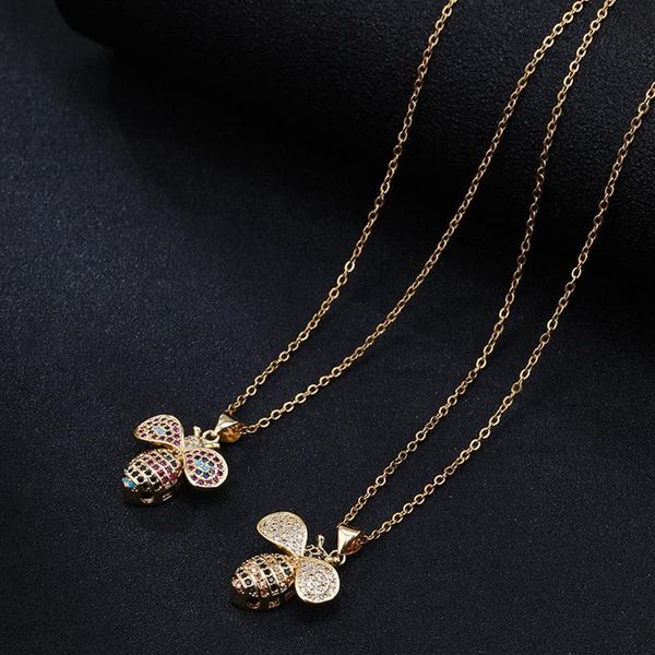 pendant necklaces stainless steel chain copper inlaid color zircon bee necklace for women charm initial necklacependant310f, Silver
pendant necklaces stainless steel chain copper inlaid color zircon bee necklace for women charm initial necklacependant310f, Silver