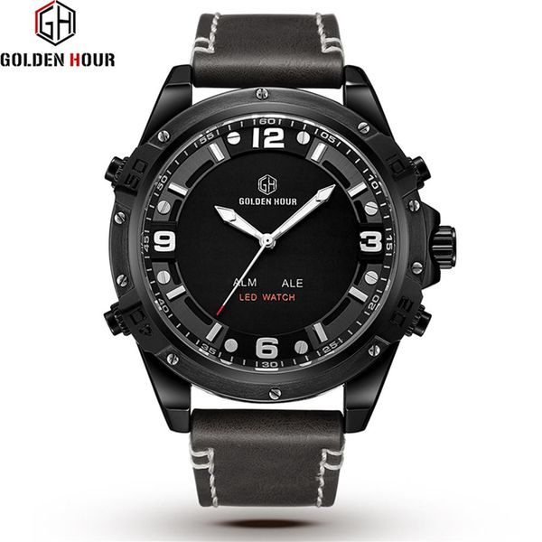 relogio hombre goldenhour sport genuine leather men watch automatic military analog auto date man watch 2019 relogio masculino233l, Slivery;brown
relogio hombre goldenhour sport genuine leather men watch automatic military analog auto date man watch 2019 relogio masculino233l, Slivery;brown